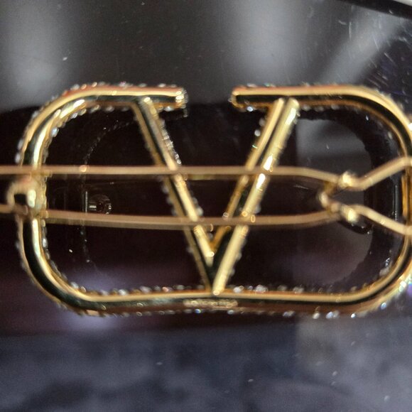 GARAVANI VALENTINO LOGO SPARKLING HAIR BARRETTE ITALY